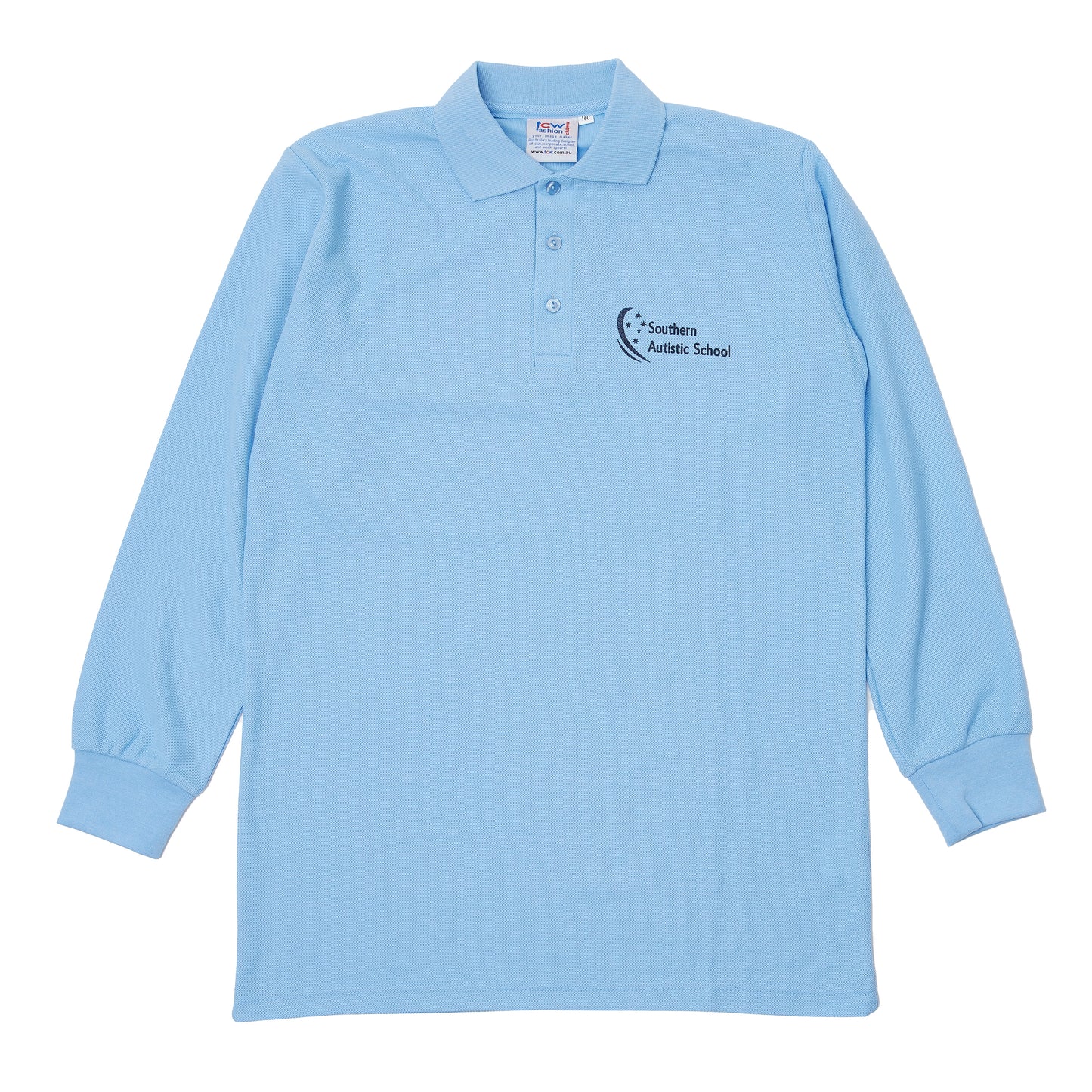 Southern Autistic School Long Sleeve Polo - Sky (Uppers)
